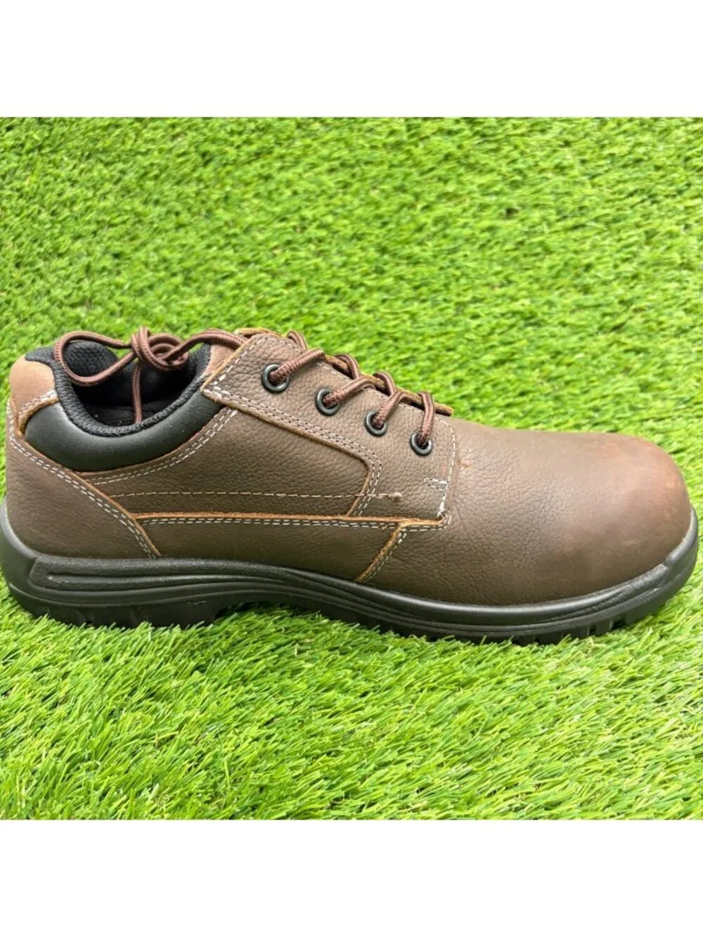 Avenger Foreman Mens Size 13E Brown Black Composite Safety Toe Work Oxford Shoes